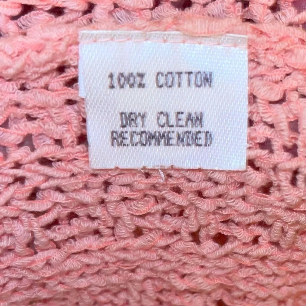Margaret O’Leary knitted pink sweater. 3/4 sleeve EUC